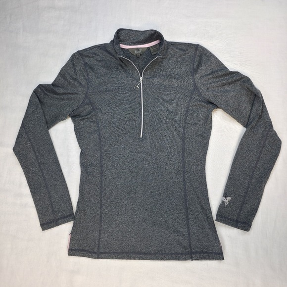 Goode Rider Womens Equestrian Quarter Zip Pullover Top Grey Small Horse Riding - Picture 3 of 9